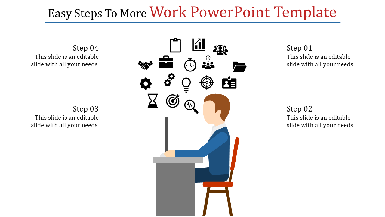 work powerpoint template-Easy Steps To More Work Powerpoint Template